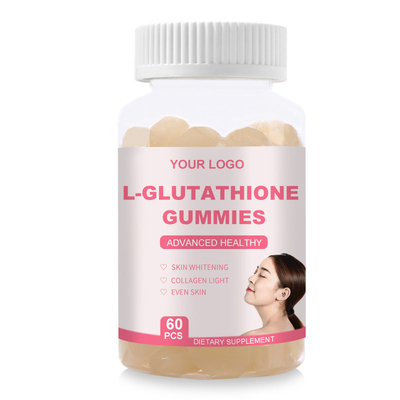 A pele que clarea as tabuletas originais Gummies 1000mg da glutatione com colagênio descasca mesmo o tom