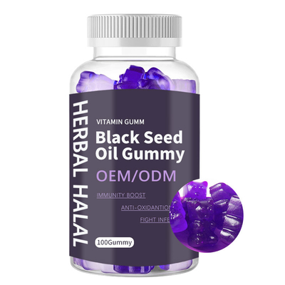 O antioxidante suplementa a vitamina gomosa MSDS do óleo de semente do preto do OEM habilitado