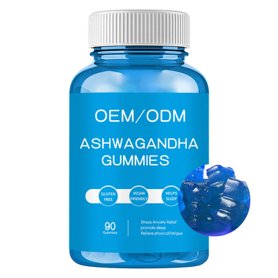 O relevo Ashwagandha da ansiedade do esforço suplementa bolas do esforço de Gummies