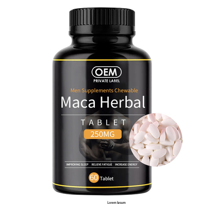 FDA aprovou a tabuleta preta Chewable do suplemento a Maca para o homem
