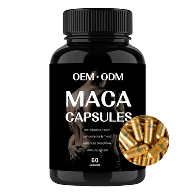 Magnésio 1500 mais cápsulas do suplemento à raiz de Maca para o alívio de tensão do homem