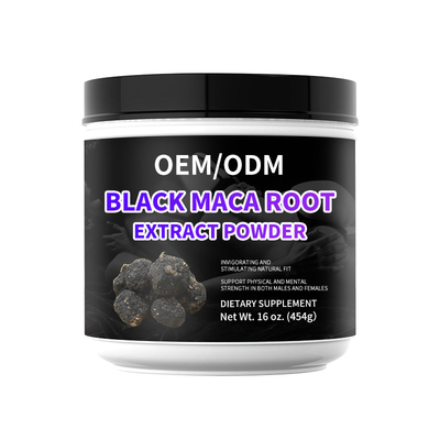 Pó erval da raiz do maca Maca do suplemento preto natural a 100%