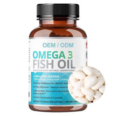Ômega do óleo de peixes 3 cápsulas de Softgel DHA EPA para Brain Health