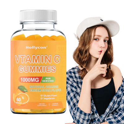 Vitamina C 1000mg Gummies de FDA para a pele vibrante de incandescência dos adultos e das crianças