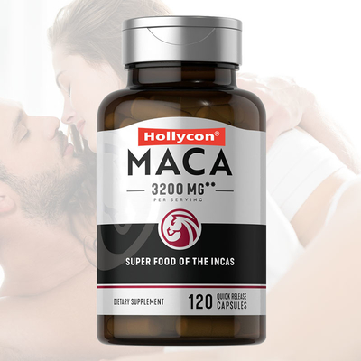 o equilíbrio hormonal amarelo vermelho do preto do suplemento à raiz de 3200mg Maca melhora cápsulas da raiz de Maca do foco do humor