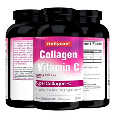 O colagênio suplementa a pele do cabelo do OEM e a vitamina orgânica C do apoio do prego marca