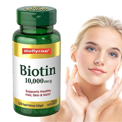 60PCS suplementa o OEM apoia a pele do cabelo e cápsulas saudáveis de Softgels da biotina dos pregos