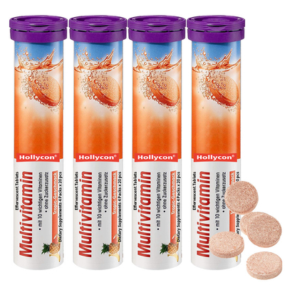 Tabuletas efervescentes dietéticas do OEM 1000Mg dos suplementos à vitamina C do multivitamínico 4 blocos 20 PCes