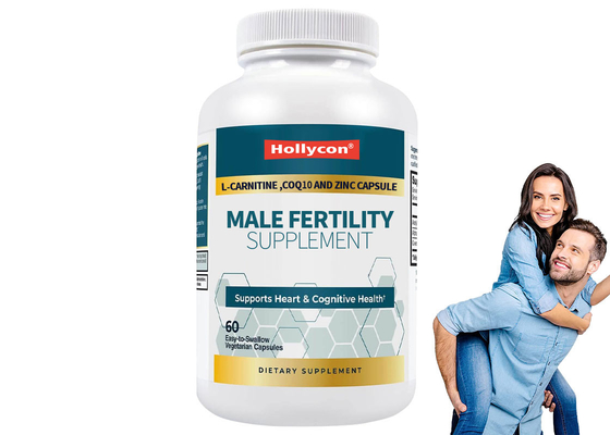 60pcs suplemento de fertilidade masculina L-carnitina CoQ10 cápsula de zinco