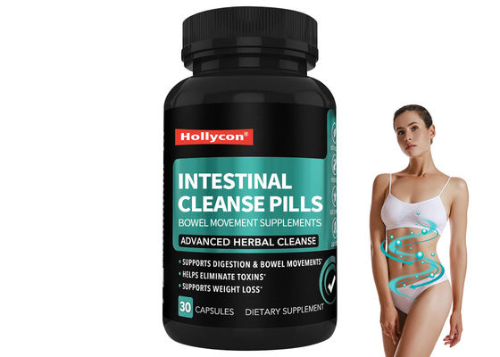 30 Cápsulas Suplementos dietéticos OEM Movimento intestinal Pílulas de limpeza intestinal