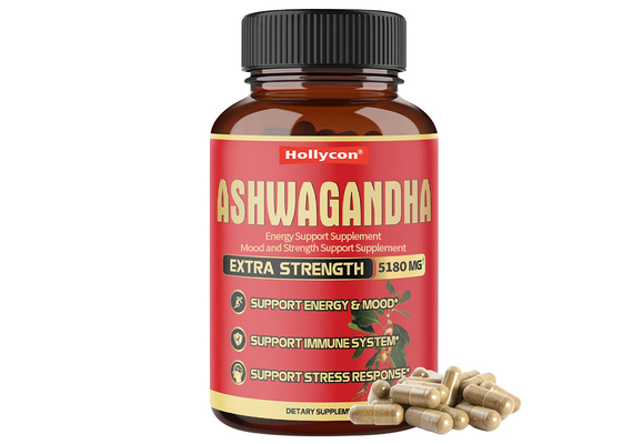 OEM Ashwagandha cápsulas 90pcs masculino reforço Suplementos de suporte de energia masculino cápsulas
