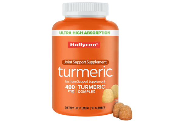 HALAL Suplementos OEM Cúrcuma Curcumina Gummies Suplementos dietéticos 90pcs Apoio à saúde das articulações