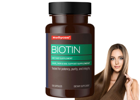 Suplemento dietético cápsulas de biotina 130PCS Suporte para o cabelo pele unhas Saúde