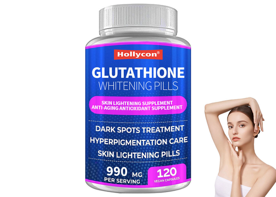 ODM Glutationa Pílulas Branqueadoras 120Pcs Suplemento Antioxidante Anti-Envelhecimento