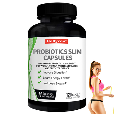 OEM Probióticos Slim cápsulas perda de peso Suplemento probiótico para mulheres e homens com eletrólitos e extrato de chá verde