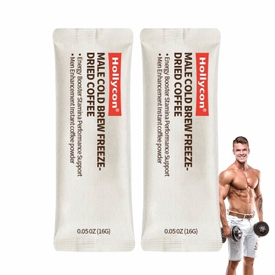 OEM Homem Cold Brew Freeze-Dried Coffee Energy Booster Resistência Performance Men Enhancement Instant Coffee Powder