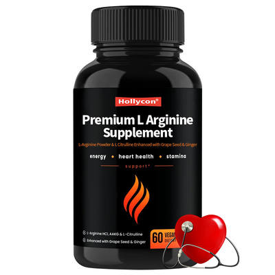 OEM Suplemento Premium de L-Arginina L-Arginina em pó e L-citrulina melhorada com sementes de uva e gengibre