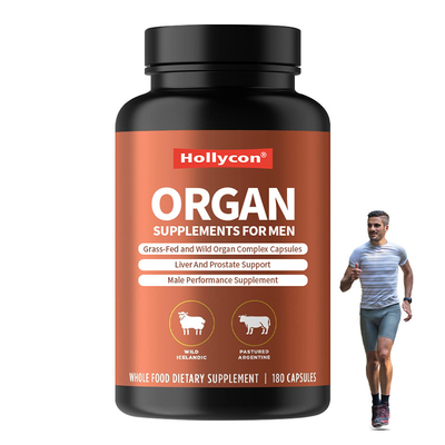 Suplementos de órgãos para homens Complexo de órgãos de alimentação com erva e selvagem Cápsulas de apoio à próstata Suplemento de desempenho masculino