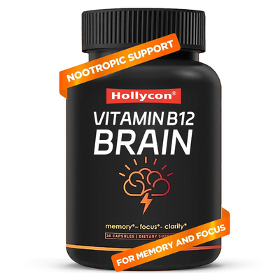 Suporte OEM Vitamina Vital Suplementos cerebrais para memória Vitamina B12 Capsulas cerebrais