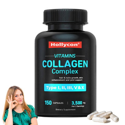 Apoio OEM Colágeno para Mulheres Homens Multiplas pílulas de colágeno Vitaminas cápsulas de colágeno