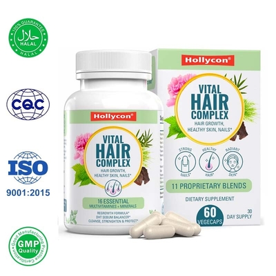Vitaminas para o crescimento do cabelo Capsulas ajudam a manter o cabelo saudável pele unhas Suplemento de biotina