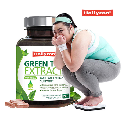 Extracto de chá verde cápsulas de emagrecimento cápsulas antioxidante L teanina em pó