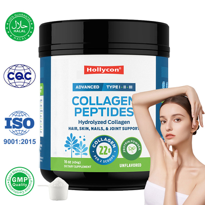 O pó de proteína de colágeno revitaliza a pele do cabelo as unhas apoiam as articulações e a recuperação