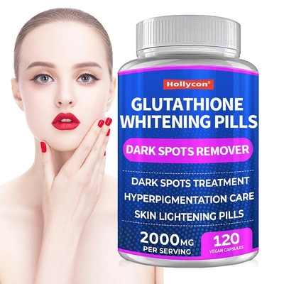 Glutationa Branqueador Vegan Cápsulas Branqueador de Pele Pílula Para Remover Escuro
