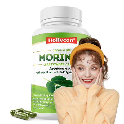Capsulas de Moringa Pó de Moringa Folha orgânica de Moringa Suporte energético Metabolismo Imune Fábrica