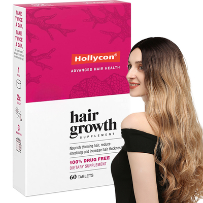 Suplemento de crescimento do cabelo para mulheres comprimidos de crescimento do cabelo para força e cabelo mais espesso