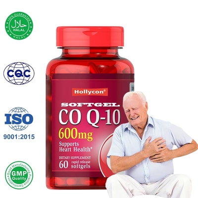CoQ10 Softgels para a Saúde do Coração Booster de Energia Bem-Estar Oral
