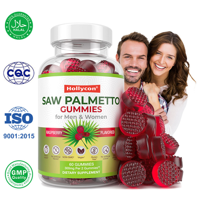 Saw Palmetto Gummies para Homens e Mulheres Equilíbrio Hormonal Saw Palmetto Suplemento
