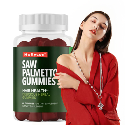 Saw Palmetto Gummies For Scalp Health 75mg Extracto de Saw Palmetto Para Apoio ao Cabelo