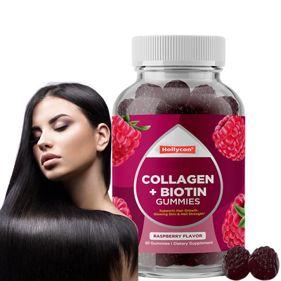 Gumas de biotina com colágeno marinho para crescimento do cabelo e unhas saudáveis