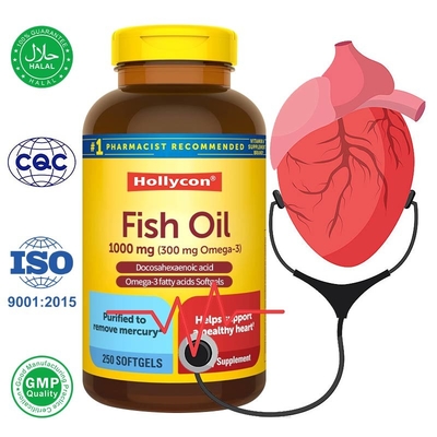Ácidos graxos ômega 3 personalizados Óleo de peixe Softgels apoiam coração saudável