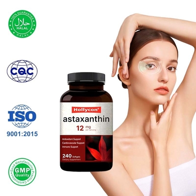 Suplemento de Astaxantina OEM para saúde ocular Hidratação da pele e suporte articular