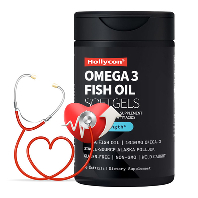 Óleo de Peixe Omega 3 Softgels personalizados sem ronco apoiam a saúde cardiovascular