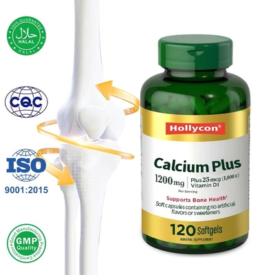 Marca privada Calcio e vitamina D3 Softgels apoiam os ossos e saúde imunológica