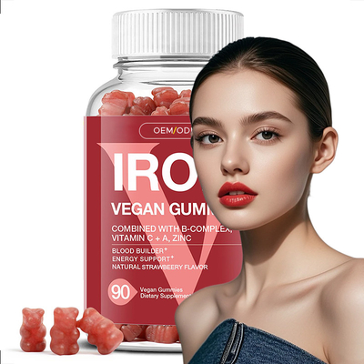 Goma de ferro para homens e mulheres Goma de ferro vegana para células vermelhas