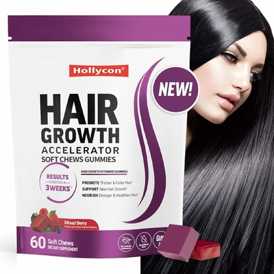 Acelerador de crescimento do cabelo Macices suaves Gomes de crescimento do cabelo Gomes para a força do cabelo