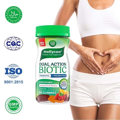 Gomes de fibra probiótica para saúde digestiva e equilíbrio do microbioma intestinal