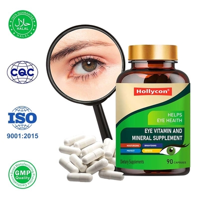 As cápsulas de vitaminas para os olhos apoiam a saúde dos olhos com antioxidantes e luteína