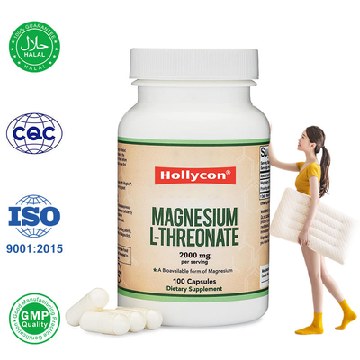Fábrica de L-treonato cápsulas de magnésio suplementos de cálcio zinco apoiar o sono e função cognitiva