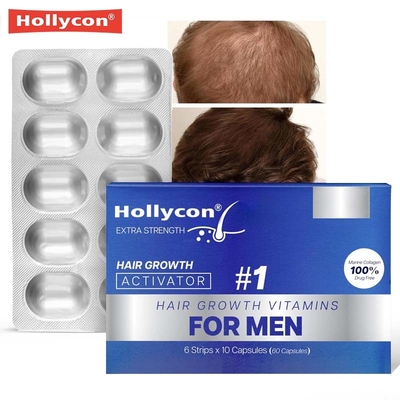 Suplementos de crescimento capilar para homens ajudam a fortalecer o cabelo