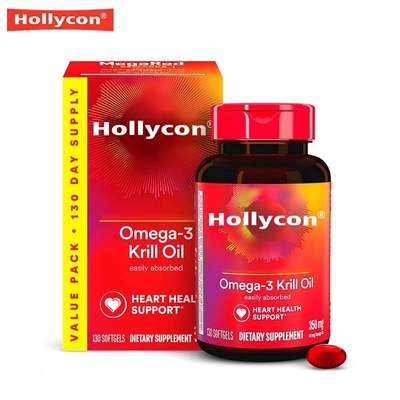 Óleo de Krill de Fábrica - Gelas Suaves Promovem Flexibilidade articular e Saúde do Coração