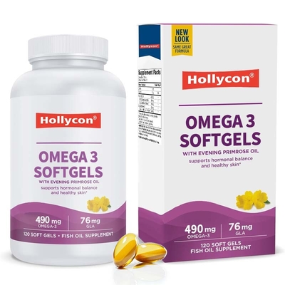 Omega3 cápsulas macias para uma pele saudável Equilíbrio hormonal Bem-estar óptimo