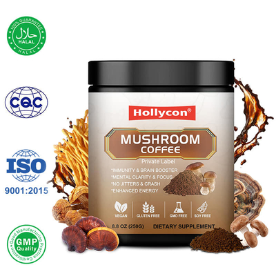 Fábrica Lions Mane Mushroom Powder Instant Coffee Aumentar a concentração de energia Aumentar o cérebro
