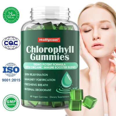 Gráfico de Chlorophyll Gummies Desodorante Respira Fresco Suporte Imune e Digestivo