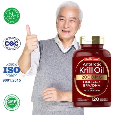 OEM Óleo de Krill Antártico Softgels Antioxidante Antienvelhecimento Apoio à Saúde do Coração