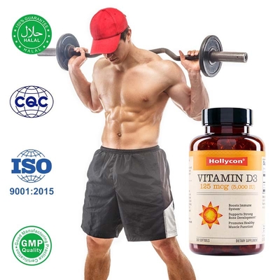 Suplemento vitamínico de marca privada Vitamina D3 K2 Apoia a função muscular saudável Imune